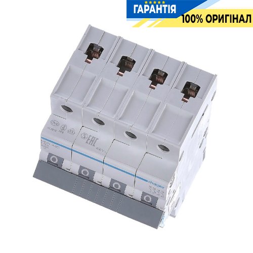 Автоматический выключатель Hager 4-полюсный, 40A, C, 6kA, MCN440