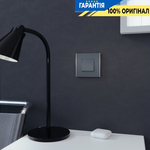 Рамка 1-постова Schneider Electric Unica Deco Subtle NU600243, антрацит/срібло