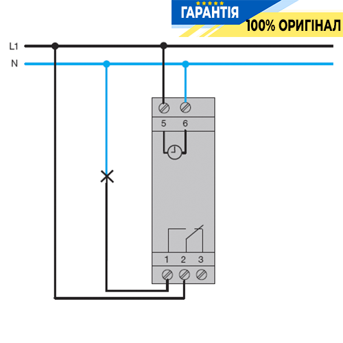 Таймер цифровий, добовий, 16А, 1 контакт, що перемикається EG010 (1п) резерв ходу 3 роки