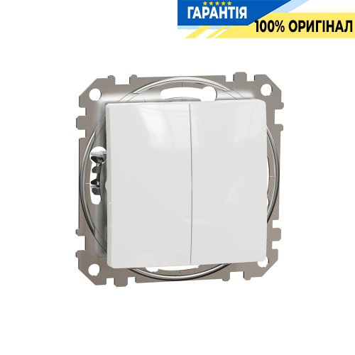 Переключатель 2-кл Schneider Electric «Sedna Design» SDD111108 (цвет - белый)
