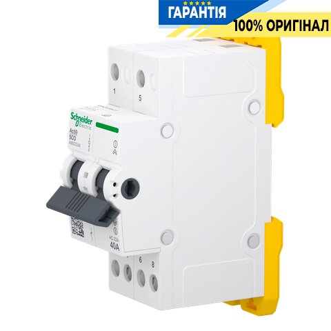 Перемикач Schneider Electric Acti9 3-х позиційний (I-0-II) iSSW, 2-п., 40 A, 400/415V, арт. A9SCO240