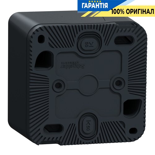 Переключатель одноклавишный IP55 наружный монтаж, черный, Schneider Electric Mureva Styl MUR35021