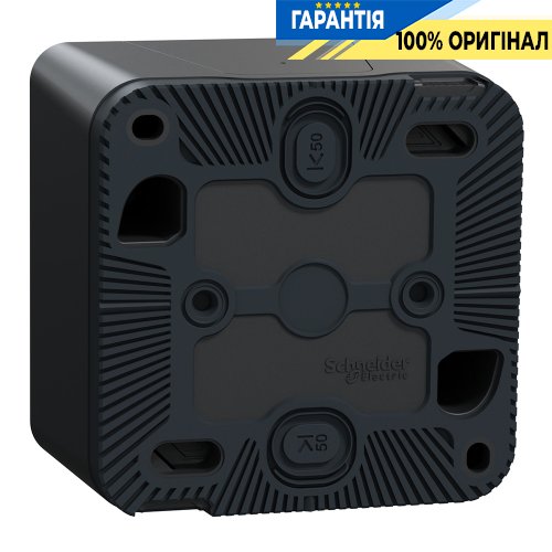 Переключатель с подсветкой IP55, наружный монтаж, черный, Schneider Electric Mureva Styl MUR35024