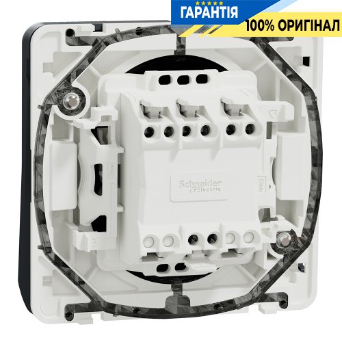 Механизм 2-клавишного кнопочного выключателя IP55, черный, Schneider Electric Mureva Styl MUR35326