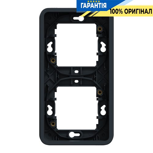 Рамка двухместная вертикальная IP55, черная, Schneider Electric Mureva Styl MUR34151