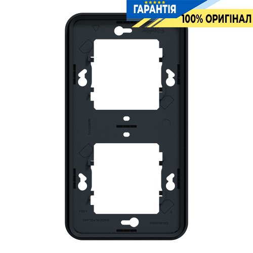 Рамка двухместная вертикальная IP55, черная, Schneider Electric Mureva Styl MUR34151