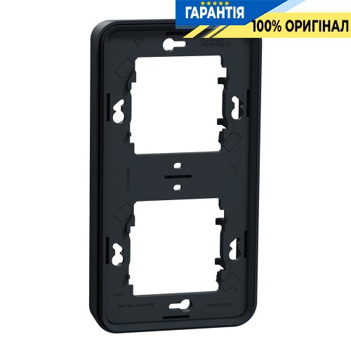 Рамка двухместная вертикальная IP55, черная, Schneider Electric Mureva Styl MUR34151