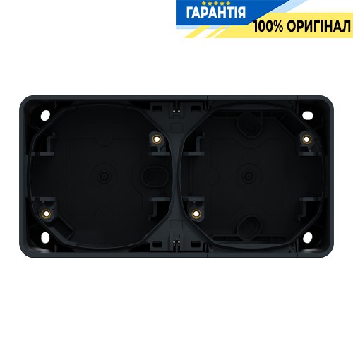 Двухместный бокс, наружный монтаж, IP55, черный, Schneider Electric Mureva Styl MUR37914