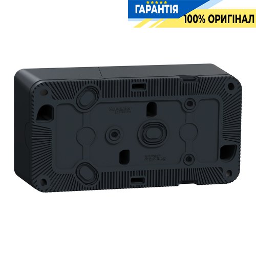Двухместный бокс, наружный монтаж, IP55, черный, Schneider Electric Mureva Styl MUR37914