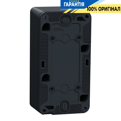 Двухместный бокс, наружный монтаж вертикальный, IP55, черный, Schneider Electric Mureva Styl MUR37912