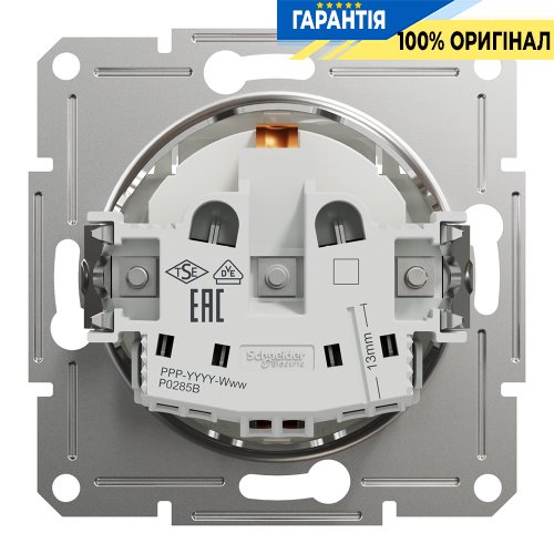 Розетка із кришкою із заземленням Schneider Electric Asfora EPH3170121, біла (без рамки)
