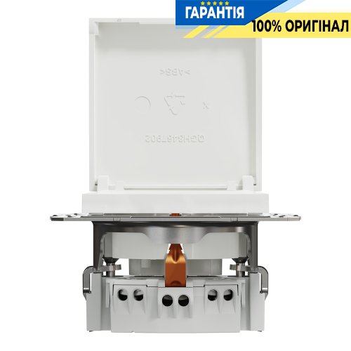 Розетка із кришкою із заземленням Schneider Electric Asfora EPH3170121, біла (без рамки)