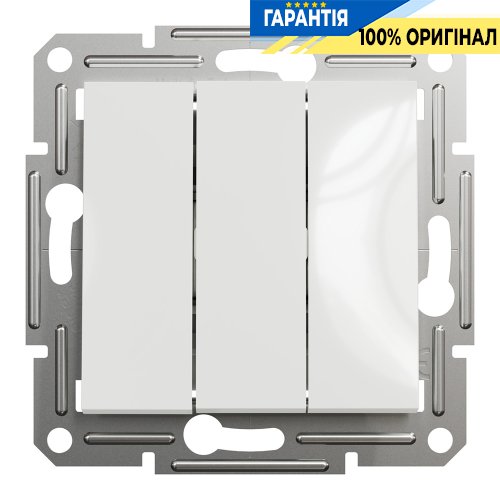 Выключатель 3-клавишный Schneider Electric Asfora EPH2170121, белый (без рамки)