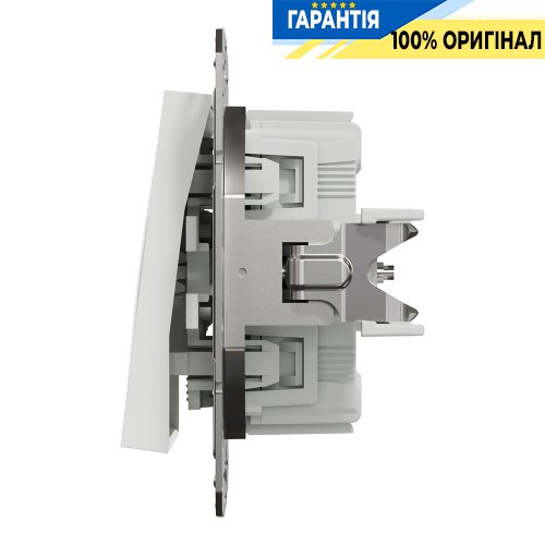 Кнопка 1-клавишный самозажимной контакт Schneider Electric Asfora EPH0770121, белая (без рамки)