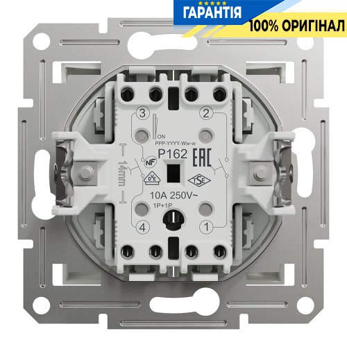 Кнопка 2-клавишный Schneider Electric Asfora EPH1170121, белая (без рамки)
