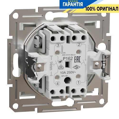 Кнопка 2-клавишный Schneider Electric Asfora EPH1170121, белая (без рамки)