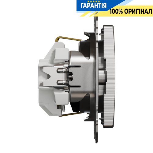 Розетка с з/к со шторками Schneider Electric «Sedna Elements» SDD170022 (цвет - матовый алюминий)