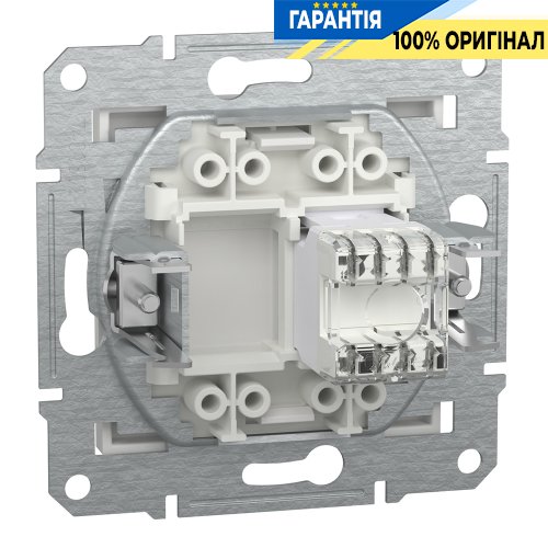 Розетка комп'ютерна 1-а RJ45 CAT 6/UTP Schneider Electric Asfora EPH4770121, біла (без рамки)