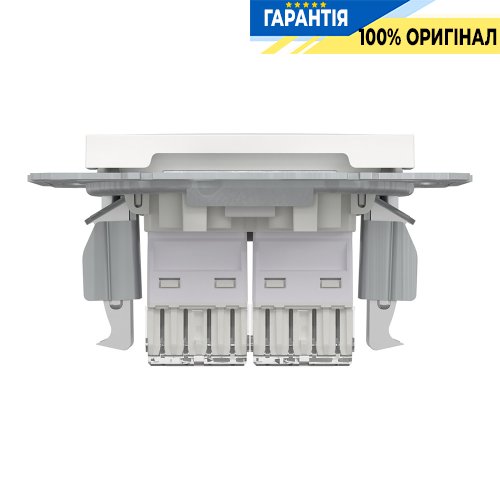 Розетка комп'ютерна 2-а RJ45 CAT 6/UTP Schneider Electric Asfora EPH4870121, біла (без рамки)