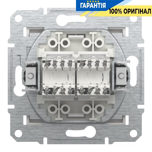 Розетка комп'ютерна 2-а RJ45 CAT 6/UTP Schneider Electric Asfora EPH4870121, біла (без рамки)