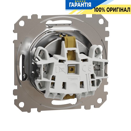Розетка с з/к со шторками Schneider Electric «Sedna Elements» SDD170022 (цвет - матовый алюминий)