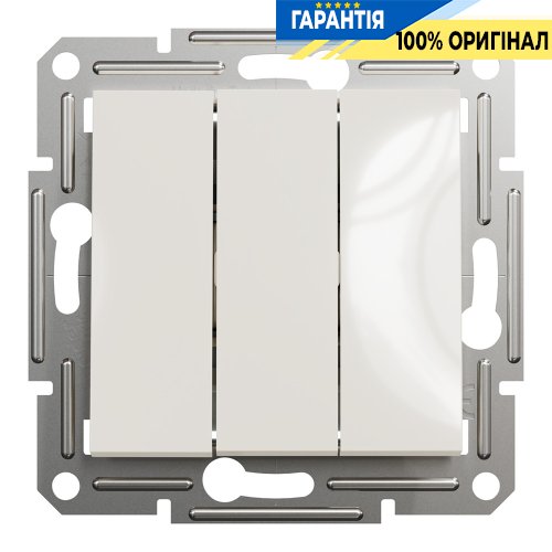 Выключатель 3-клавишный Schneider Electric Asfora EPH2170123, крем (без рамки)