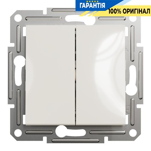 Перемикач 2-клавішний Schneider Electric Asfora EPH0670123, крем (без рамки)