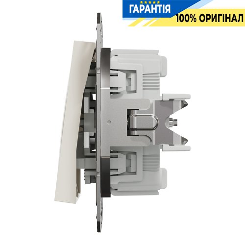 Перемикач 2-клавішний Schneider Electric Asfora EPH0670123, крем (без рамки)