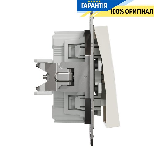 Кнопка 1-клавишный самозажимной контакт Schneider Electric Asfora EPH0770123, крем (без рамки)