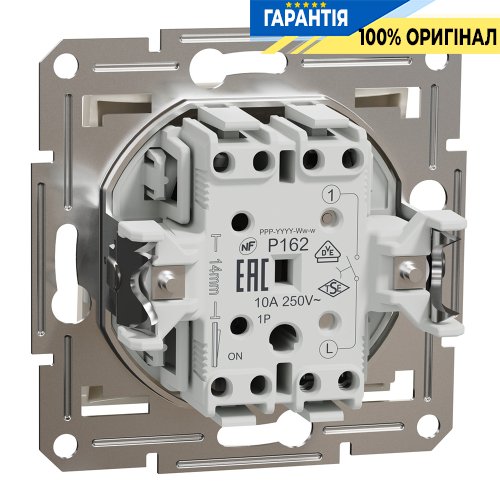 Кнопка 1-клавишный самозажимной контакт Schneider Electric Asfora EPH0770123, крем (без рамки)
