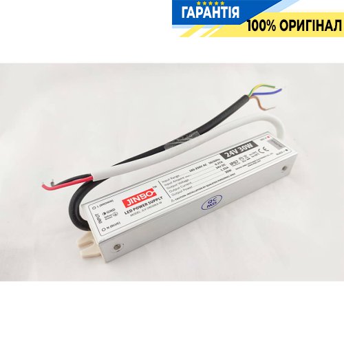 Блок питания 24V 30Вт IP67 Jinbo 18609 JLV-24030KA-W герметичный, алюминиевый корпус