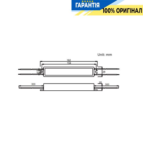 Блок питания 12V 18Вт IP67 Jinbo 17431 JLV-12018PA герметичный, пластиковый корпус