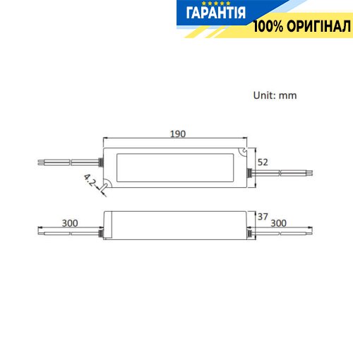 Блок живлення 12V 100Вт IP67 Jinbo 13230 JLV-12100PA герметичний, пластиковий корпус