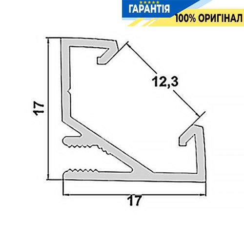 Алюмінієвий профіль кутовий LProf ЛПУ-17