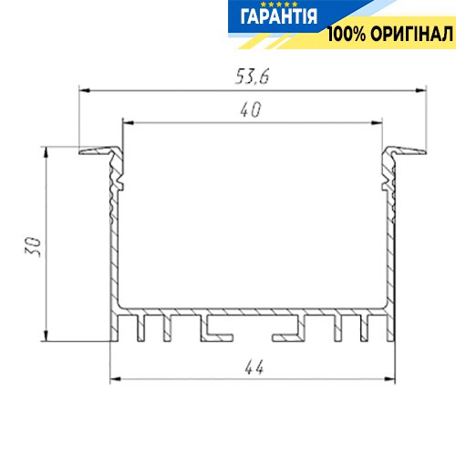 Алюмінієвий профіль LProf ЛСВ 40 2м