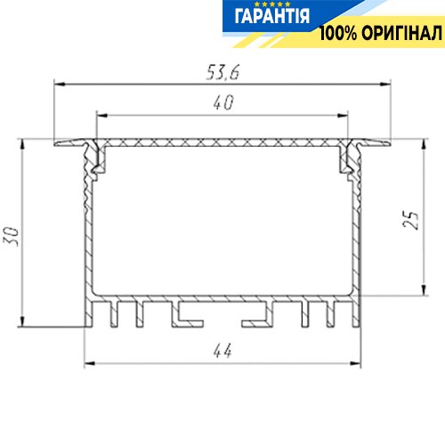 Алюмінієвий профіль LProf ЛСВ 40 2м