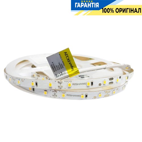 Лента светодиодная 60 Led/m 4000К 12V, 6Вт/м, IP20, CRI80, Rishang 11842 2835-60-IP20-NW-8-12 RD0860TA-B нейтральный белый свет