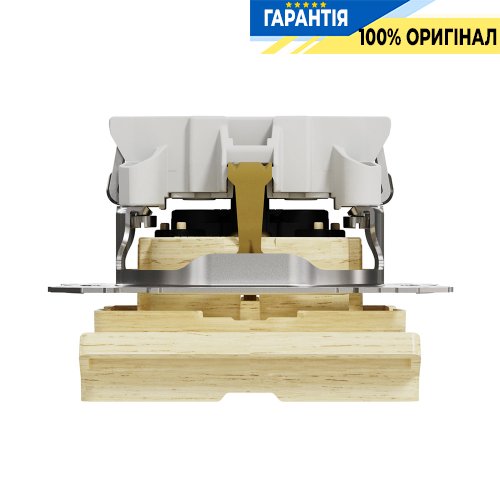 Розетка з з/к зі шторками із кришкою Schneider Electric «Sedna Elements» (колір - береза) SDD180024