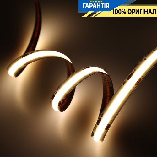 Лента светодиодная 320 Led/m 4000K 24V, 10Вт/м., IP20 CRI90 Rishang 15310 COB-320-IP20-NW-8-24 RM0801MC-D нейтральный свет