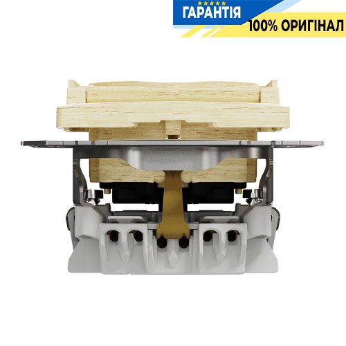 Розетка з з/к зі шторками із кришкою Schneider Electric «Sedna Elements» (колір - береза) SDD180024