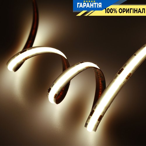 Лента светодиодная 320 Led/m 4000K 24V, 10Вт/м., IP20 CRI90 Rishang 18864 COB-320-IP20-NW-8-24 RM0801EC-A нейтральный свет