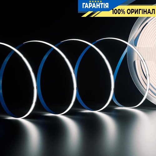 Лента светодиодная 512 Led/m 4000K 24V, 12Вт, IP20 Rishang 15313 COB-512-IP20-NW-8-24 RM0802MC-D CRI90 нейтральный белый свет