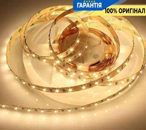 Лента светодиодная 60 Led/m 3000K 12V, 5.5Вт, IP33 CRI80 e-pcb Rishang 19163 2835-60-IP33-WW-8-12 RN0860TA-B теплый свет