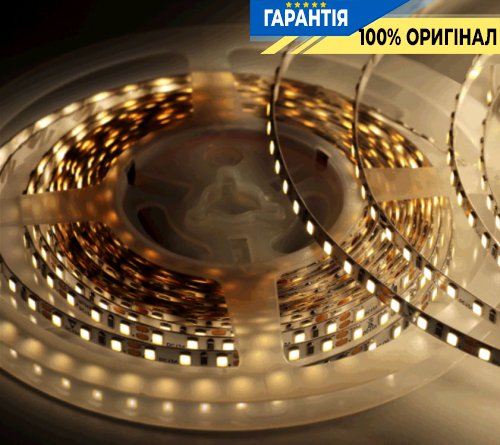 Лента светодиодная 120 Led/m 4000K 24V, 9.6Вт, IP20 CRI80 Rishang 18733 2835-120-IP20-NW-8-24 RV08C0TC-A нейтральный свет