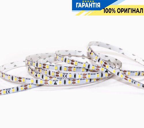 Лента светодиодная 120 Led/m 4000K 24V, 9.6Вт, IP20 CRI80 Rishang 18733 2835-120-IP20-NW-8-24 RV08C0TC-A нейтральный свет