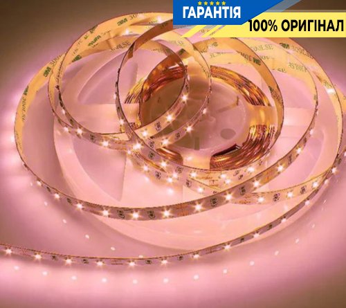 Стрічка світлодіодна 60 Led/m 2900K (meat) 12V, 5.5Вт. IP33 CRI80 e-pcb Rishang 19665 2835-60-IP33-WW-8-12 R0060TA-A-1 для м'ясних прилавків