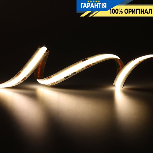 Лента светодиодная 320 Led/m 5000K 24V, 10Вт/м., IP20 CRI90 Rishang 18868 COB-320-IP20-NW-8-24 RM0801MC-D нейтральный свет