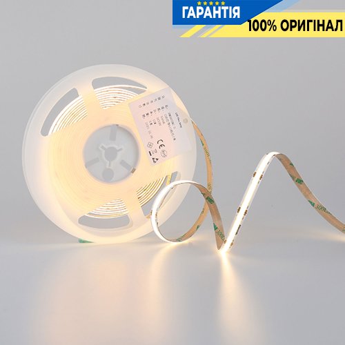 Лента светодиодная 320 Led/m 5000K 24V, 10Вт/м., IP20 CRI90 Rishang 18868 COB-320-IP20-NW-8-24 RM0801MC-D нейтральный свет