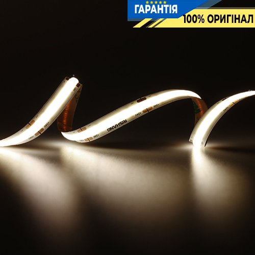 Стрічка світлодіодна 720 Led/m 4000K 24V, 20Вт/м., IP20 CRI90 Rishang 20493 COB-720-IP20-NW-10-24 нейтральне світло
