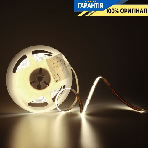Стрічка світлодіодна 720 Led/m 4000K 24V, 20Вт/м., IP20 CRI90 Rishang 20493 COB-720-IP20-NW-10-24 нейтральне світло